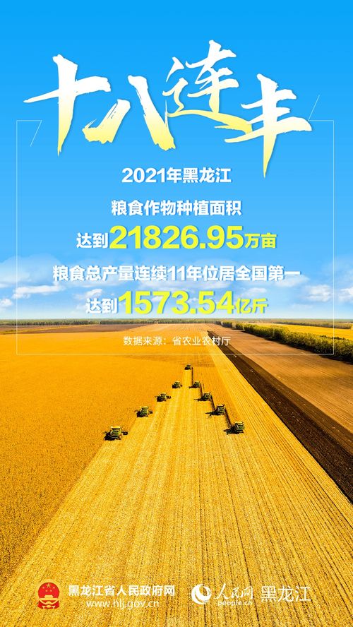 黑龙江粮食生产实现“十八连丰”，总产量达1573.54亿斤